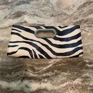 Zebra print clutch